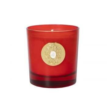 Wirtanen red glass candle