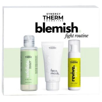 Set Anti Acnee - Synergy Thern Blemish Fight Routine: Toner exfoliant, 100 ml + Masca faciala, 50 ml + Serum Revive, 30 ml