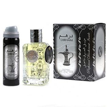 Apa de parfum Dirham, Ard al Zaafaran, Unisex - 100ml + Deodorant Spray Ard al Zaafaran, Unisex - 50ml