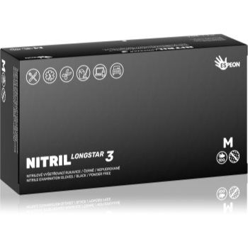 Espeon Nitril Longstar3 Black mănuși din nitril, fără pudră