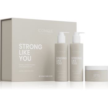 ICONIQUE Professional STRONG LIKE YOU Repair & Strengthening Set: Shampoo 250 ml, conditioner 250 ml set pentru par deteriorat