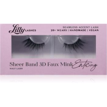 Lilly Lashes Sheer Band 3D Faux Mink Half Lash gene false