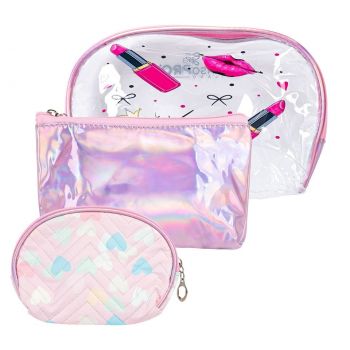 Portfard Cosmetice SensoPRO Milano - Holiday Princess, set 3 buc