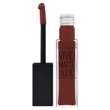 Ruj lichid mat, Maybelline New York, Color Sensational Vivid Matte Liquid, 37 Coffee Buzz, 8 ml