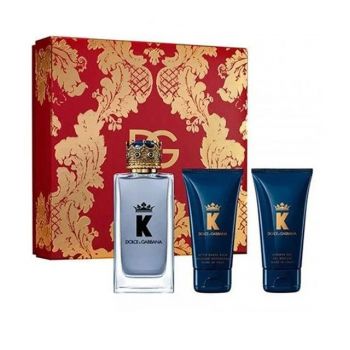 Set cadou D&G K by Dolce&Gabbana, Barbati, Apa de Toaleta, 100ml + Gel de dus 50 ml + After shave balsam, 50 ml