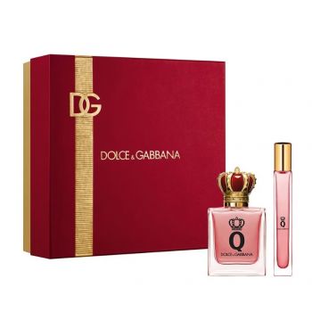 Set cadou Dolce & Gabbana Q by Dolce & Gabbana, Femei, Apa de Parfum Intense, 50 ml + 10 ml