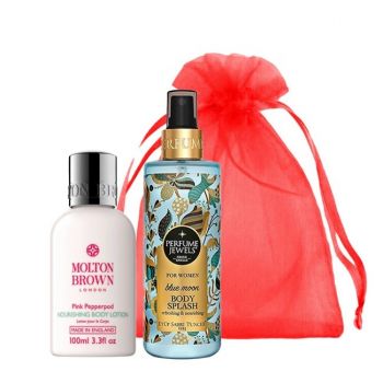 Set Cadou Secret Santa Lotiune de corp si Spray de Corp Eyup Sabri Tuncer Perfume Jewels Blue Moon, 250 ML