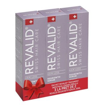 Set Ser contra caderii parului Revalid (Concentratie: Tratamente pentru par, Gramaj: 3 x 50 ml)