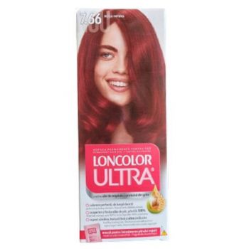 SHORT LIFE - Vopsea Permanenta pentru Par Loncolor Ultra, nuanta 7.66 rosu intens