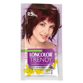 SHORT LIFE - Vopsea Semipermanenta Loncolor Trendy Colors, nuanta R5 rosu soul, 2 x 25 ml