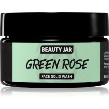 Beauty Jar Green Rose sapun pentru curatarea fetei cu efect de exfoliere