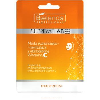 Bielenda Professional Supremelab Energy Boost mască textilă iluminatoare cu vitamina C