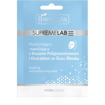 Bielenda Professional Supremelab Hydra Glow mască textilă hidratantă cu extract de melc