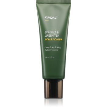 KUNDAL Sea Salt & Green Tea Scalp Scaler peeling de curățare profundă pentru stimularea creșterii părului