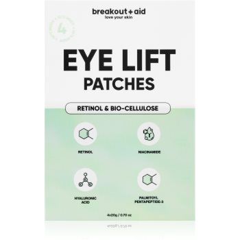 My White Secret Breakout+aid Eye Lift Patches plasture antirid pentru zona de sub ochi cu retinol