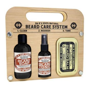 Set ingrijire barba Dr. K Cool Mint Beard Care System cu ulei de baraba 50 ml balsam de barba 50 g, sapun de barba 100 ml