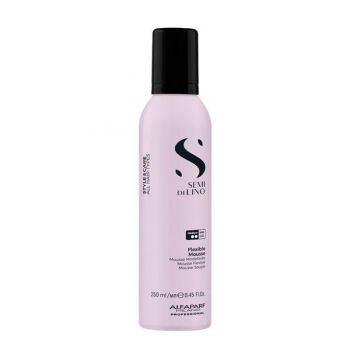 Spuma Modelatoare Flexibila - Alfaparf Milano Semi Di Lino Style & Care Flexible Mousse, 250 ml