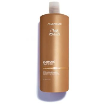 Balsam Hidratant pentru Par Uscat si Lipsit de Stralucire cu Squalan & Omega 9 - Wella Professionals Ultimate Smooth cu Efect Anti-electrizare, 1000 ml