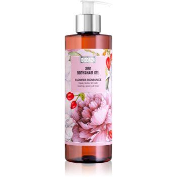 BIOBAZA 3in1 Body&Hair Gel Flower Romance sampon, balsam si gel de dus 3in1