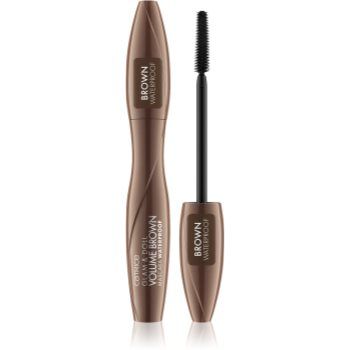 Catrice Glam & Doll Volume Brown mascara rezistent la apa pentru alungire, rotire si volum