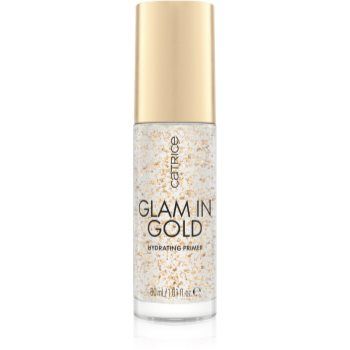 Catrice Glam In Gold Hydrating Primer baza hidratantă de machiaj cu aur de 24 de karate