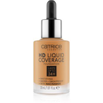 Catrice HD Liquid Coverage Foundation fard lichid rezistent la apa cu efect matifiant