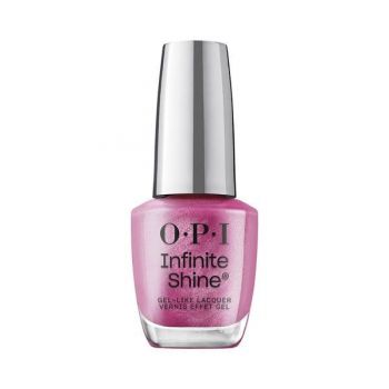 Lac de unghii cu efect de gel, Opi Infinite Shine Lip Pink Battle, 15 ml