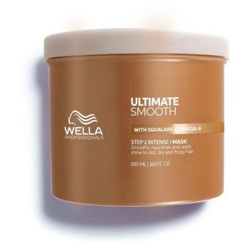 Masca Hidratanta pentru Par Uscat si Lipsit de Stralucire cu Squalan & Omega 9 - Wella Professionals Ultimate Smooth cu Efect Anti-electrizare, 500  ml