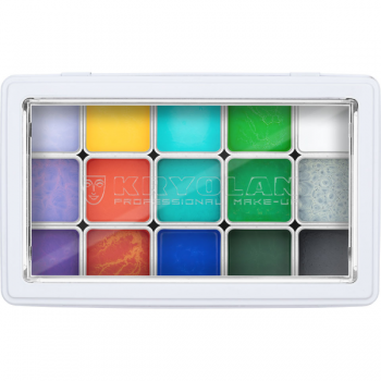 Paleta farduri pe baza de alcool Kryolan FX Design Color Palette Vivid 15 culori 15gr