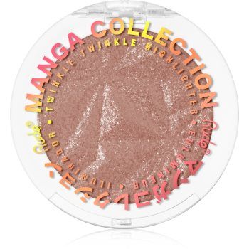 Rude Cosmetics Manga Collection Twinkle Twinkle Highlighter Pudra compacta ce ofera luminozitate