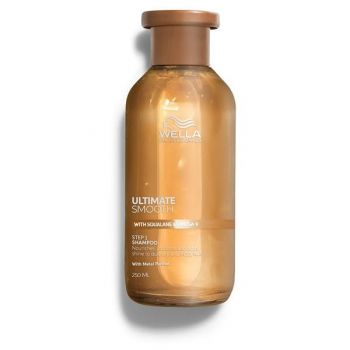 Sampon Hidratant pentru Par Uscat si Lipsit de Stralucire cu Squalan & Omega 9 - Wella Professionals Ultimate Smooth cu Efect Anti-electrizare, 250 ml