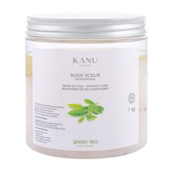 Scrub Exfoliant pentru Corp cu Ceai Verde si Musetel - KANU Nature Body Scrub Professional Green Tea with Camomile, 1000 g