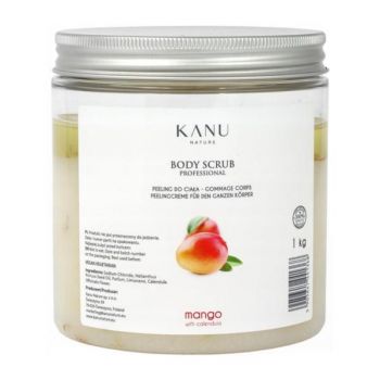 Scrub Exfoliant pentru Corp cu Mango si Galbenele - KANU Nature Body Scrub Professional Mango with Calendula, 1000 g