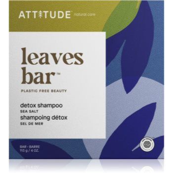 Attitude Leaves Bar Sea Salt șampon solid cu efect detoxifiant