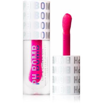 Makeup Revolution PH Bomb Lip & Cheek Oil balsam ph auto-colorant buze si obraz