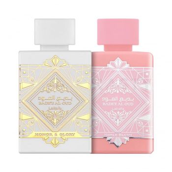 Pachet 2 parfumuri Badee Al Oud Honor Glory 100 ml si Badee Al Oud Noble Blush 100 ml