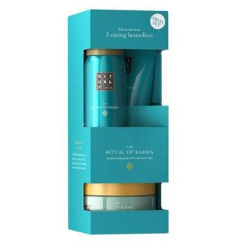 Set Crema de corp 70 ml + Gel de dus 50 ml + Exfoliant pentru corp 125 g, Rituals The Rituals of Karma