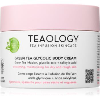 Teaology Green Tea Glycolic Body Cream crema de corp hidratanta cu efect de netezire