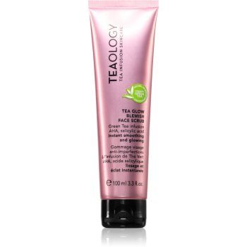 Teaology Tea Glow Blemish Face Scrub demachiant cu efect de peenling impotriva imperfectiunilor pielii