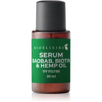 Bioélixire Serum Baobab, Biotin & Hemp Oil ser pentru parul deteriorat si fragil