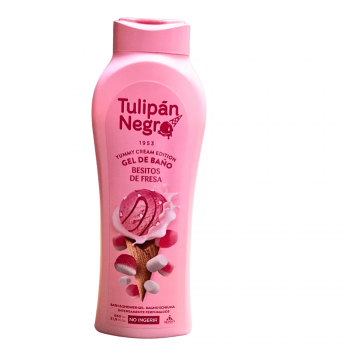 Gel de Dus Tulipan Negro Besitos de Fresa  Rasfat Dulce cu Aroma de Capsuni 650 ml