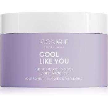 ICONIQUE Professional COOL LIKE YOU Perfect Blonde & Silver Violet Masca de par neutralizeaza tonurile de galben