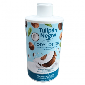 Lotiune de Corp Tulipan Negro cu Cocos si Unt de Shea Hidratare Intensiva si Catifelare 400 ml