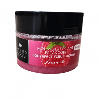 Mousse Lotus Exfoliant pentru Fata si Corp Zmeura Exfoliere Delicata si Hidratare 250 ml