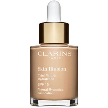 Fond de ten hidratant natural - Clarins Skin Illusion Natural Hydrating Foundation, nuanța 108.3 Organza, 30 ml