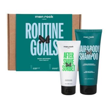 Set cadou Men Rock Duo Daily Routine Basic ( After Shave 100 ml + Sampon 200 ml )