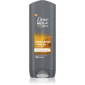 Dove Men+Care Sandalwood&Vanilla gel de duș 3 in 1