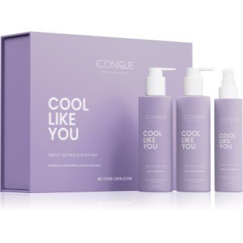 ICONIQUE Professional COOL LIKE YOU Perfect Blonde & Silver Violet Set set neutralizeaza tonurile de galben