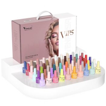 Kit oja semipermanenta Venalisa VIP 5, 60 culori, +Primer+ Base Coat + 3x Top Coat+ catalog culori si transport gratuit - Everin