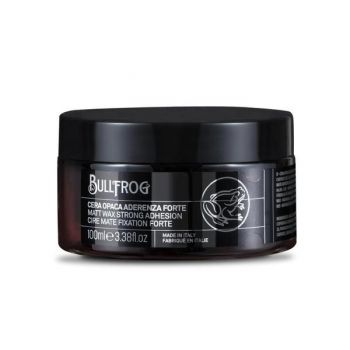 Ceara pentru par cu fixare foarte puternica Bullfrog Matt Wax Strong Adhesion, 100 ml